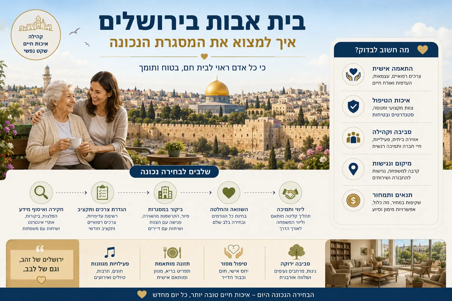 בית אבות בירושלים - מדריך לבחירה נכונה 2026